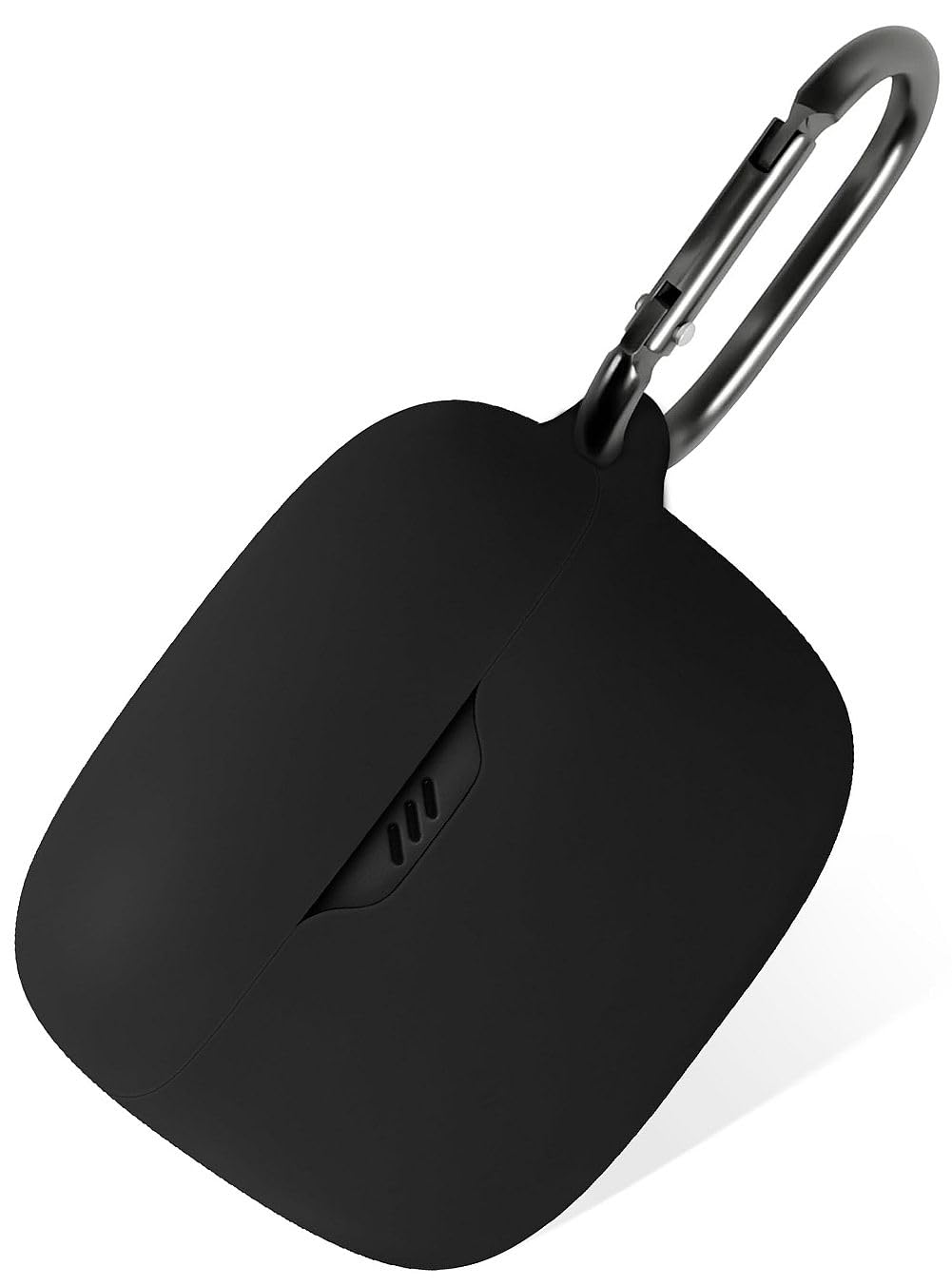 Geiomoo Silicone Case for JBL Tune Beam, Protective Cover with Carabiner (Black)