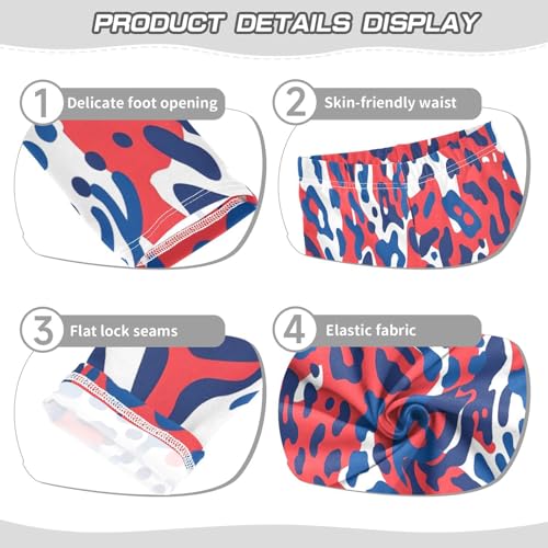 Bolaz Toddler Girls Leggings Printed Yoga Pants Leggings Red Blue Leopard for Kids3