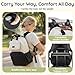 mommore Diaper Bag Backpack, Large Diaper Bag Travel Backpack for Mom Dad, Quick Access Baby Bag with Insulated Pockets, Changing Pad, Stroller Straps