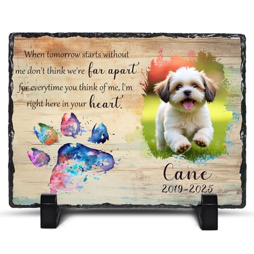 Ship Next Day Custom Pet Memorial Stone for Dogs & Cats