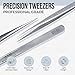 LASHVIEW Lash Tweezer, Vetus Straight Pointed Eyelash Tweezers for Profissional Grafting Eyelash Extension, Stainless Steel Needle Nose Tweezers for Lash Extension Stickers Precision Electronics, ST11