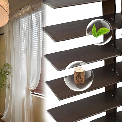 Persianas Venecianas De Madera Maciza Persianas Horizontales De Interior, Cortinas Venecianas 50 mm 60cm 80cm 120cm 150cm Estores De Parasol para Cocina Oficina(Color de Café)