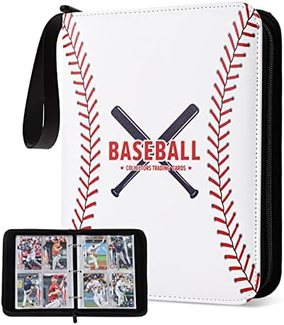 Baseball Card Binder with Sleeves, 440 Pockets Trading Card Holder Protectors Albums, Card Storage Organizer Case Compatible with Topps Baseball Card and other Trading Cards