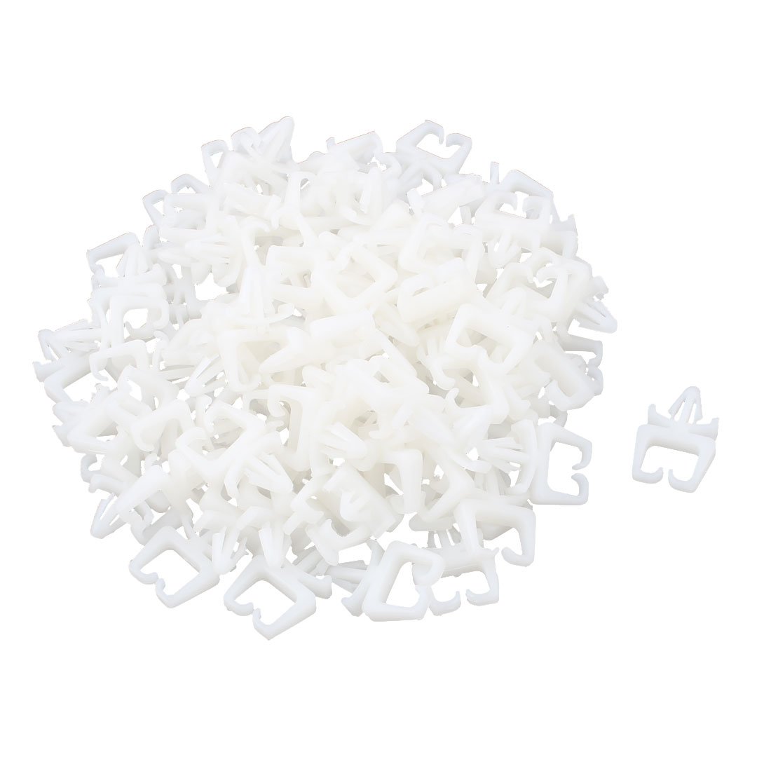 Aexit 100Pcs Plastic Cleaning Brushes 9.5mm Push in Cable Clamp Holder Antistatic Brushes Fastener White