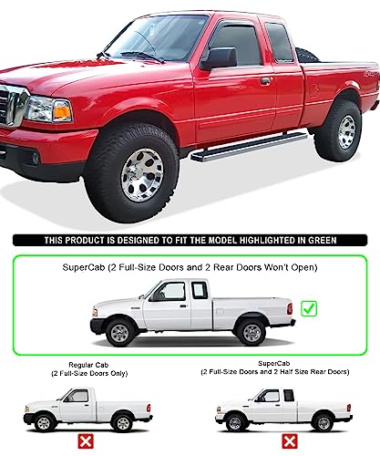 Estribos Laterales en Acero Inoxidable para Ford Ranger miniatura 2
