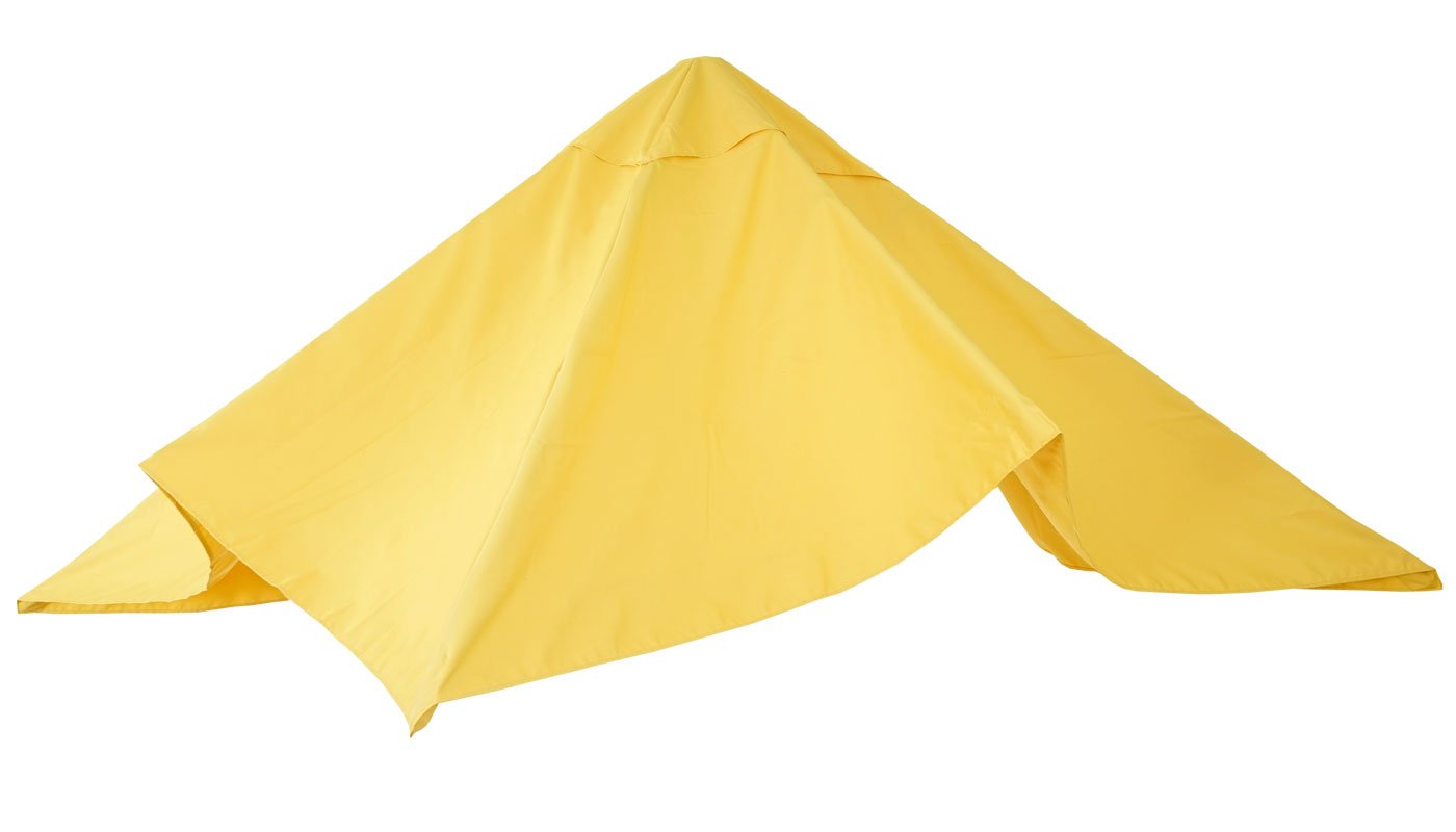 Mendler Toile pour Parasol de Luxe HWC-A96, 3,5x3,5m (Ø4,95m) 4kg - Jaune