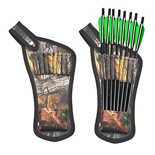 Carquois Pour Flèches D'Arbalète - Tissu Oxford Camouflage - Porte à La Ceinture - Capacité 8 Flèches