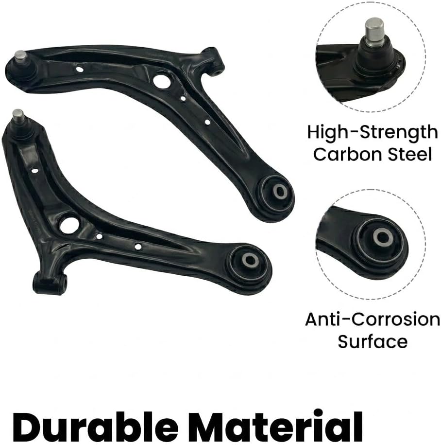 2pc Front Lower Control Arm w/Ball Joint Suspension Kit Fits 2011-2019 Ford Fiesta (S, SE, Titanium), Replaces RK623290 RK623291