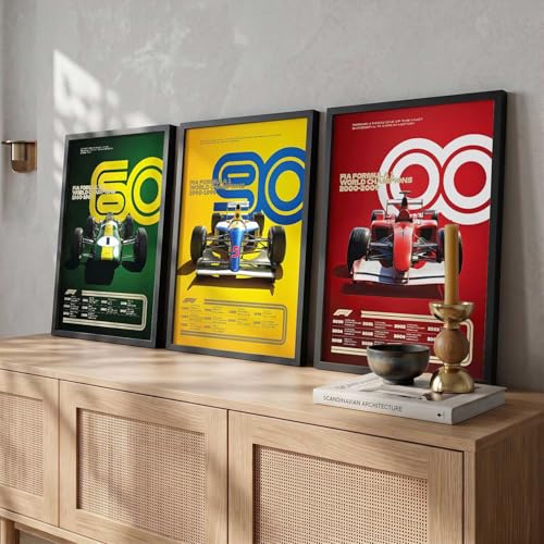 Image of kotart Big Sports Cars Framed Posters Gift Items for Boys Room Wall Decoration Bedroom Living Room Office Studio Decor | Car Poster Frame for Wall Decor Set Of 3 Size | Design 952 Black (14x20 Inch)