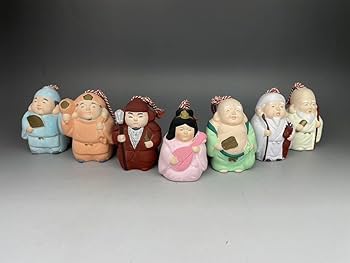 伝統的な日本の仮面　七福神 日本神話「七福神」 | 北斎勝鹿