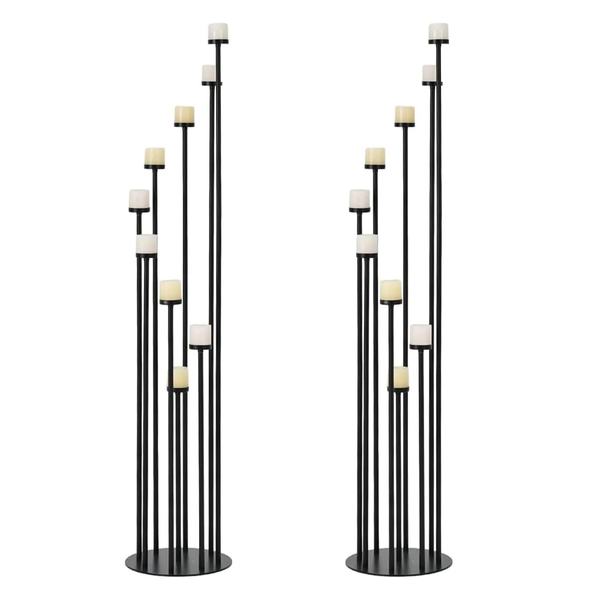 Fullvaseer Black 9 Arm Floor Candle Holder Candelabra for Home Decor, Weddings, Dinner Parties Formal Events