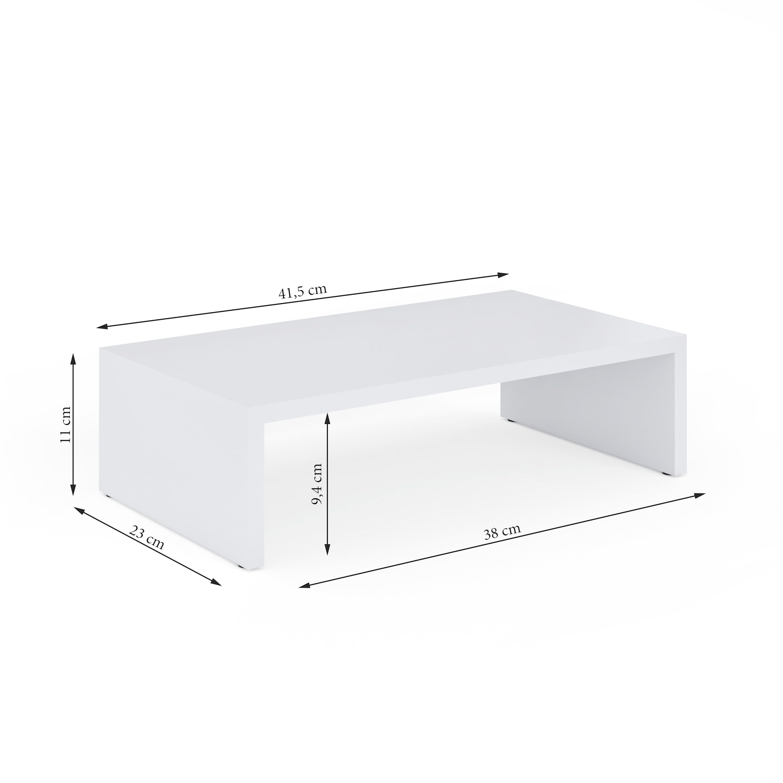 Supporto Per Monitor ComfortCove - Alza Schermo A 110mm, Salvaspazio Per Ufficio Casa, Bianco - Foto 6