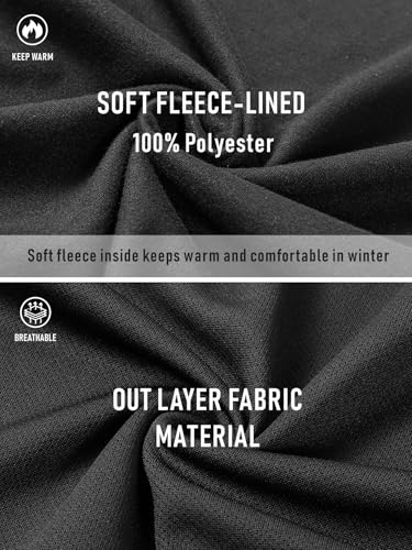 qualidyne Jaqueta masculina térmica de manga comprida de inverno com 3 bolsos de lã para ciclismo à