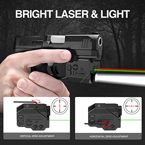 Image of SOLOFISH 500lm Pistol Light and Purple /Infrared (IR) /Green Blue Beam Combo, Rechargeable Aluminum Weapon Light and Beams for Guns with a Rail