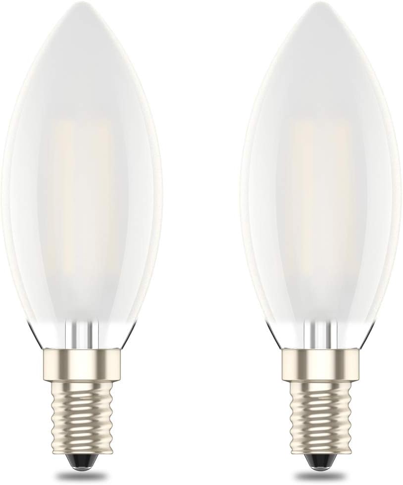 E14 Dimmable Led Candle Bulb,C35 SES Small Edison Screw,4w Equivalent 40w, Warm White 2700K (2, Warm White)