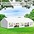 Acekool 20'x40' Outdoor Heavy Duty Party Tent Wedding Event Shelter Carport Large Commercial Canopy with Removable Sidewalls & 5 Storage Bags for Patio Outdoor Garden Events, White