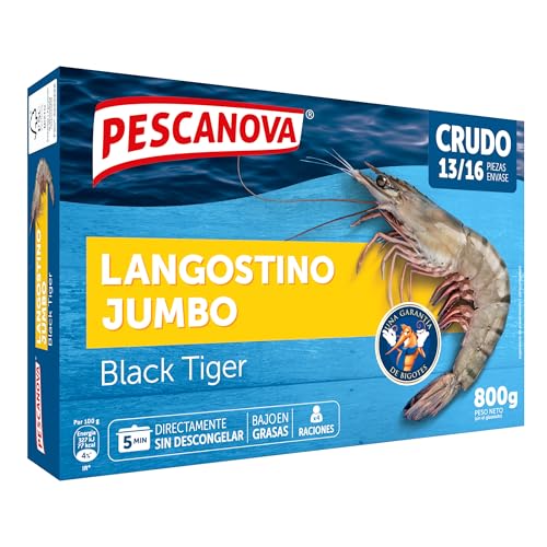 Pescanova Langostino Jumbo Black Tiger Crudo, 13/16 Piezas 800g