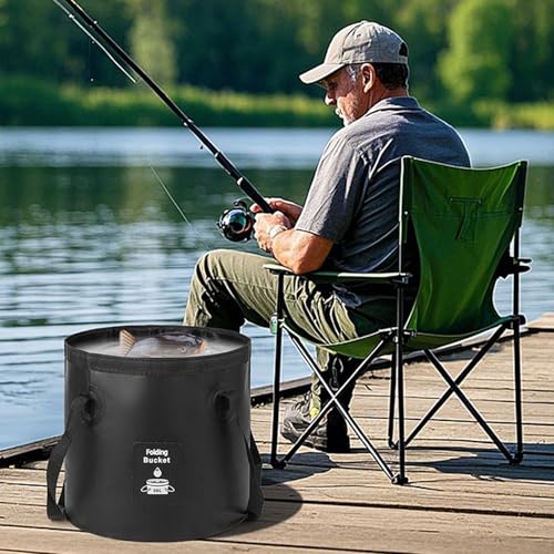 Seau d'eau pliable récipient eau camping étanche pêche et plage - 3