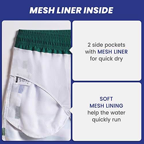 Image of maamgic Mens Swim Trunks 5 Inch with Mesh Liner Breathable for Beach