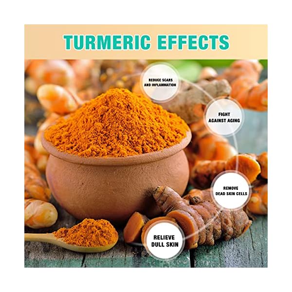 Turmeric-Facial-MaskTurmeric-Mud-Mask-with-Vitamin-C-Kaolin-Clay-and-Turmeric-for-Radiant-SkinOrganic-Turmeric-Face-Mud-Mask-for-Deep-Cleansing-Blackheads-and-Acnes-Control-4-oz FUHUIM Turmeric Clay Mask, 4 oz, Soothing, Brightening, Cleansing, Moisturizing, Pore Treatment, Blackhead Removal, Radiant Skin