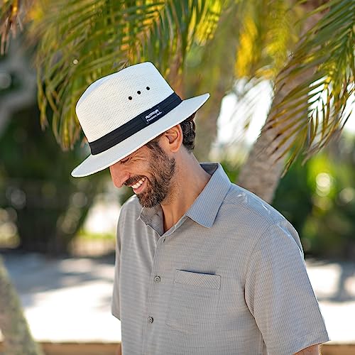 Panama Jack Straw Safari Mens Sun Hat - Black Band, 2.5" Brim, UPF 50+ Sun Protection - Image 4