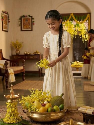 Image of The Mom Store Girls Skirt Lehenga Set | Traditional Stylish Dress For Kids Girls | Baby Lehenga Set For Girls | Elastication At Waistband | For Festivals Weddings & Special Occasions