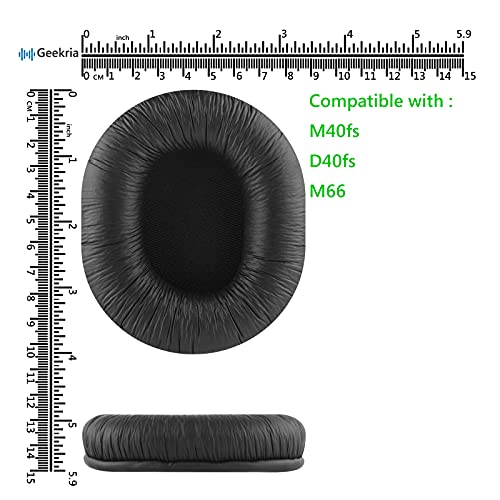Geekria Repuesto Almohadillas para Auriculares Audio-Technica ATH-M40fs, ATH-D40fs, ATH-M66, Cojines de Repuesto (Negro) miniatura 6