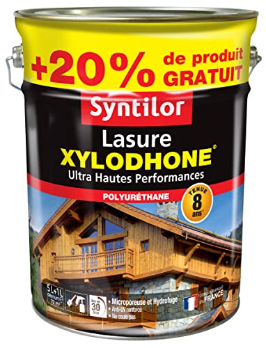 Syntilor - Lasure Xylodhone® Ultra Hautes Performances 8 Ans Chêne Clair Satiné 5L+20%