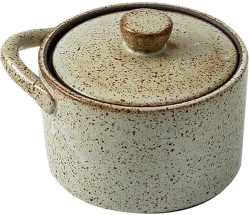 蒸し器 茶碗蒸し 茶碗蒸し皿 蓋付き おしゃれ 北欧風 スープカップ 食器皿 陶器 ホテル 和食器 飲食店 業務用 2個セット 茶碗蒸し スープカップ デザートカップ オーブン対応 (3.5インチ,ベージュ *2)