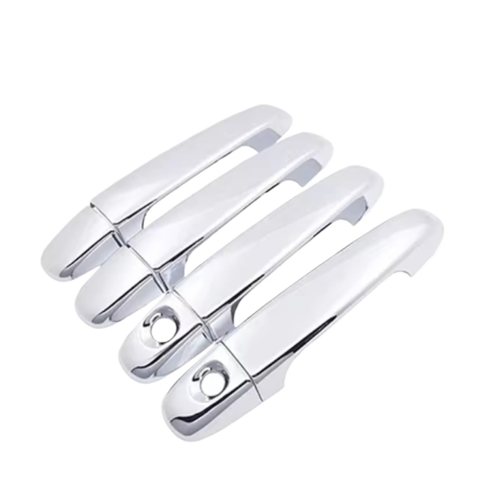 Feoosvx for Toyota for Yaris XP130 MK3 for Vitz 2012-2019 Car Accessories Carbon Fiber Chrome Door Handle Cover Trim Door Handle Handle Side(2 Keyholes 4 Doors)