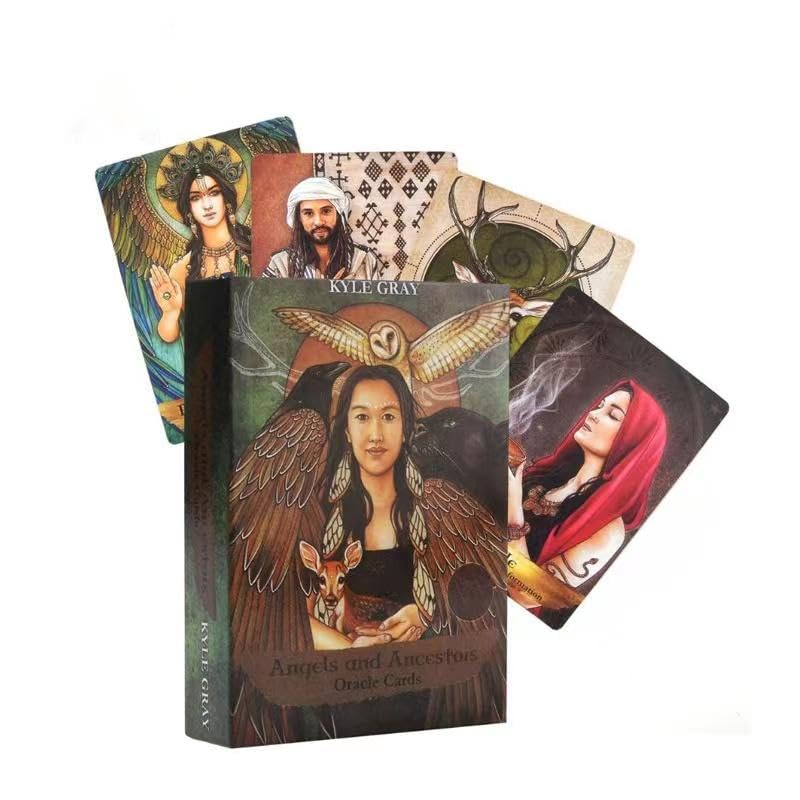 Tarot Cards -Angel and Ancestors Tarot 55 Pcs Tarot Cards, Pocket Edition Tarot Cards for Beginners Divination Tools Fortune Telling Game Board Game Cards