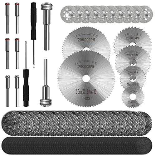 Cutting Discs Set For Rotary Tool Accessories 106Pcs, Hss Circular Saw Blades, Resin Cutting Discs, 545 Diamond Cutting Wheel, Mesh Resin Cutting Wheel With Mandrels And Screwdrivers #TOP26
