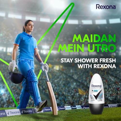 Image of Rexona Roll-On Deodorant | Invisible Dry + Shower Clean Motion Activated Deo for Women | up to 72Hr Freshness | 45 ML each