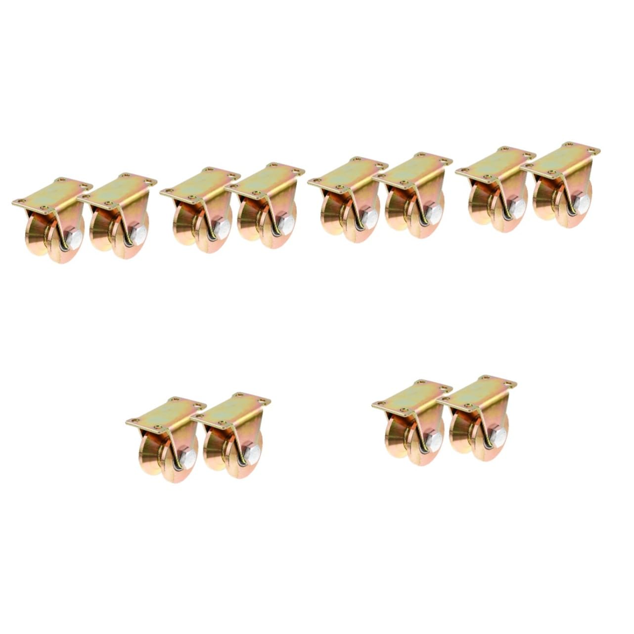 STOBAZA 6sets Efficient Lifting Rope Pulley Block V-Type Groove Wheel Track Rollers for Windows 2pcs*6