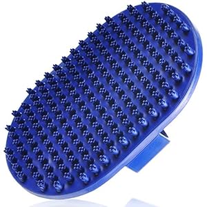 Dog and Cat Grooming Brush – Rubber Brush for Bathing, Washing, Deshedding Short or Long Pet Hair