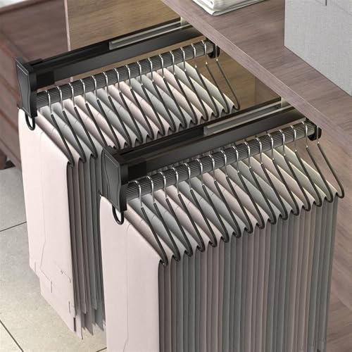 Porte-pantalons télescopique avec mécanisme rétractable fluide - 3