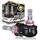 IPF ヘッドライト LED 車用 H11 6000lm 6500K ホワイト 12V 24V兼用 2本入 車検対応 ドライバーユニット一体型 冷却ファン内蔵 ノイズ対策済 ハイスペックモデル 新開発LEDチップ採用 照射ムラのない配光性能 Gシリーズ G301HLB