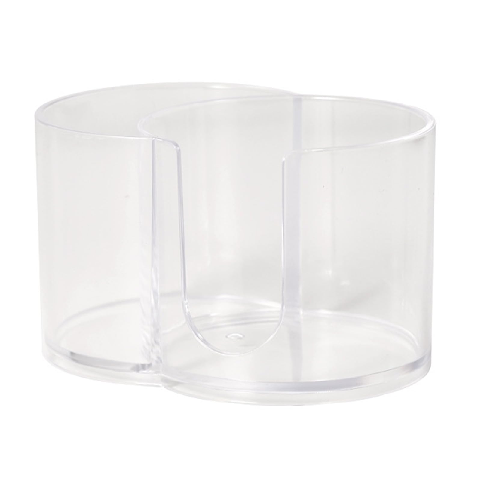 XIGACGEH Duals Compartment Storage Container for Cotton Swabs and Makeup Pads Bathroom Countertop Organiser Makeup Organiser with Cotton Swab Holder