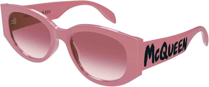 サングラス Alexander Mcqueen Multicolor Acetate Sunglasses Alexander McQueen™ AM0329S Rectangle Sunglasses | EyeOns.com