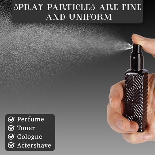 4 Pack 15ml (0.5oz) Glass Perfume Bottles with 2 Funnels - Small Leakproof Travel Refillable Perfume Containers for Essential Oils, Fragrance, DIY3