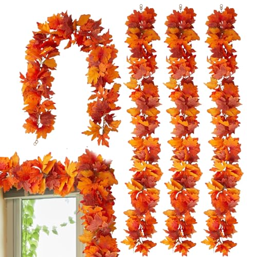 Guirlande de feuilles d'automne artificielle de décoration extérieure mur