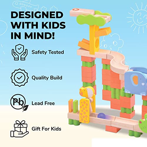 Top Right Toys WW Wooden Marble Run For Kids Ages 4-8-Kids Marble Track Run thumb #1