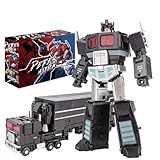 Transformer Toys G1 MP10 Optimus Prime Commander Transformate mpp10 with Trailer Roller Flying Backpack Mini OP (Black)