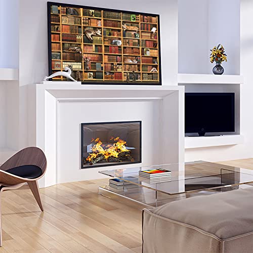 Jigsaw Puzzles for Adults,1000 Piece Puzzles for Adults,1000 Pieces Cat Library Puzzle, Kitten Book Jigsaw Puzzles for Adults,Puzzles Gift for Women & Men - Image 3