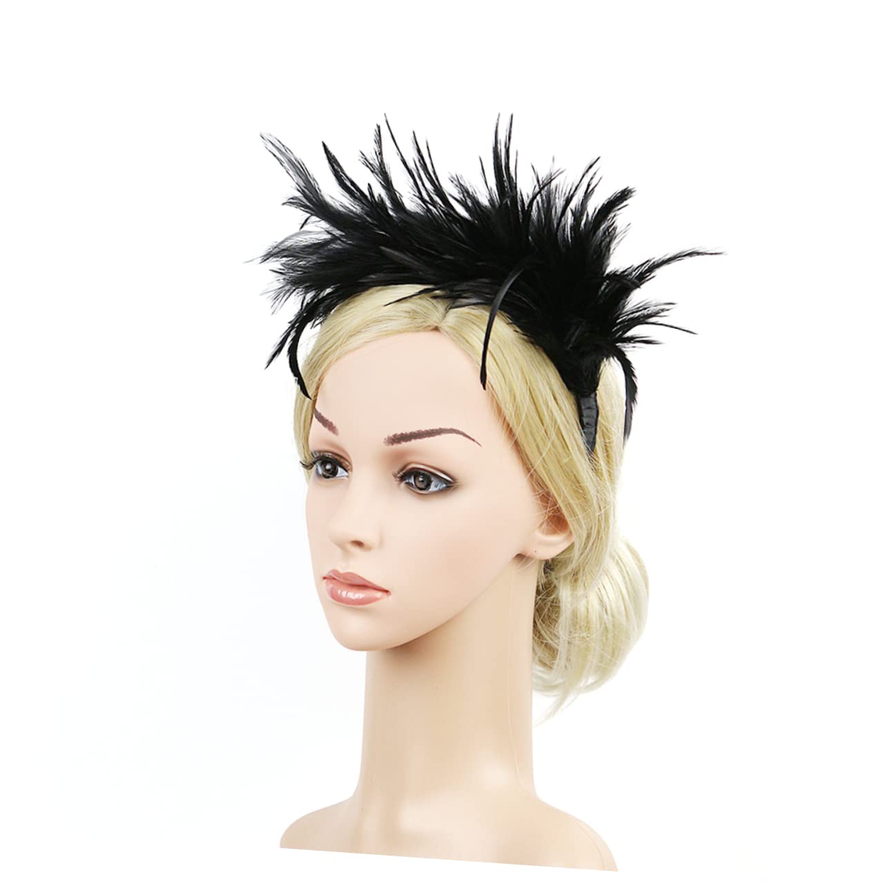 Healeved 3stücke Elegant Schwarzer Federhaarschmuck Für Braut Partys Teiliges Leicht Rutschfest Für Hochzeiten Cosplay Und Fotorequisiten Für Festliche Anlässe