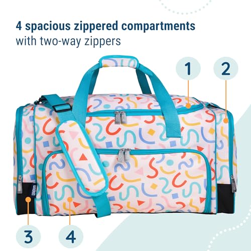 Image of Wildkin Kids Weekender Duffel Bag - Carry-On Size for School, Travel, & Sleepovers