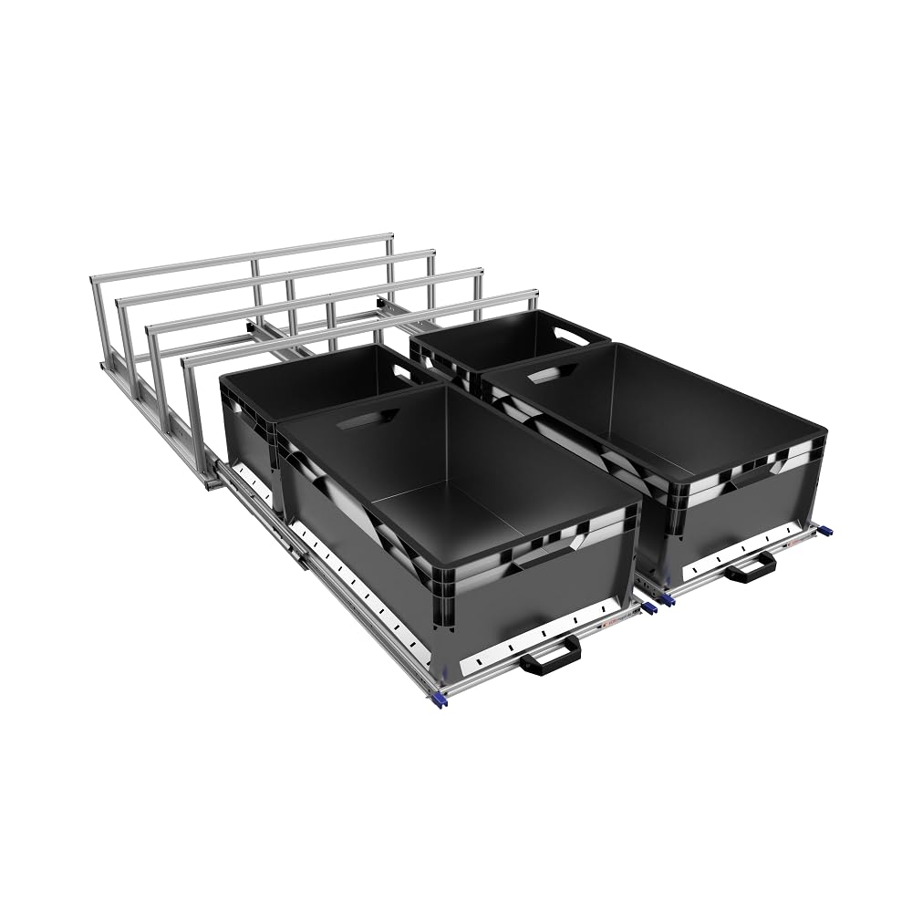 Heckauszug Kastenwagen Doppelauszug, Ablagefläche, 952x908 mm, 100 kg