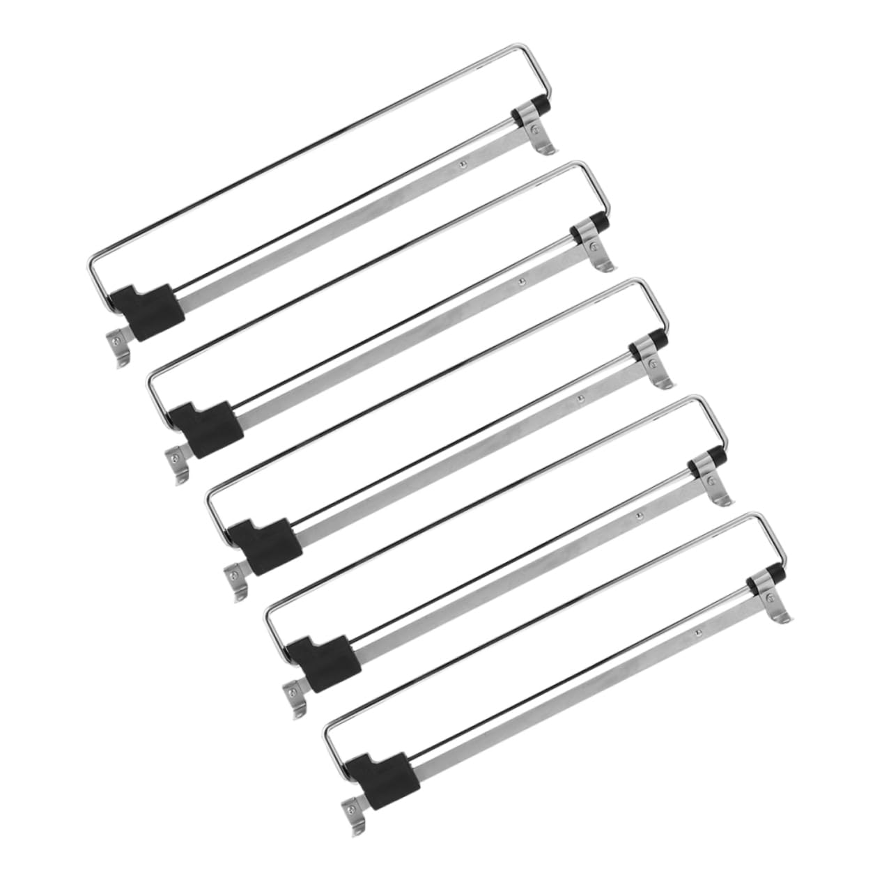 Appendiabiti Telescopico in Ferro Supporto Plastico 5 Pezzi Accessorio per Armadio e Bucato, 30cm per Ingresso e Camera da Letto