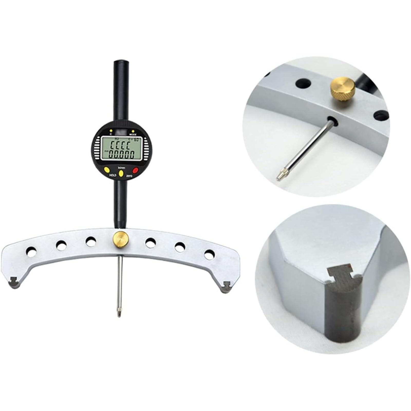 Elektronisches Radius-Messgerät für Innen- und Außenradius, digitale Radiuslehre, 200 mm Backe, Datenübertragung, für mechanische Teile und Holzformen