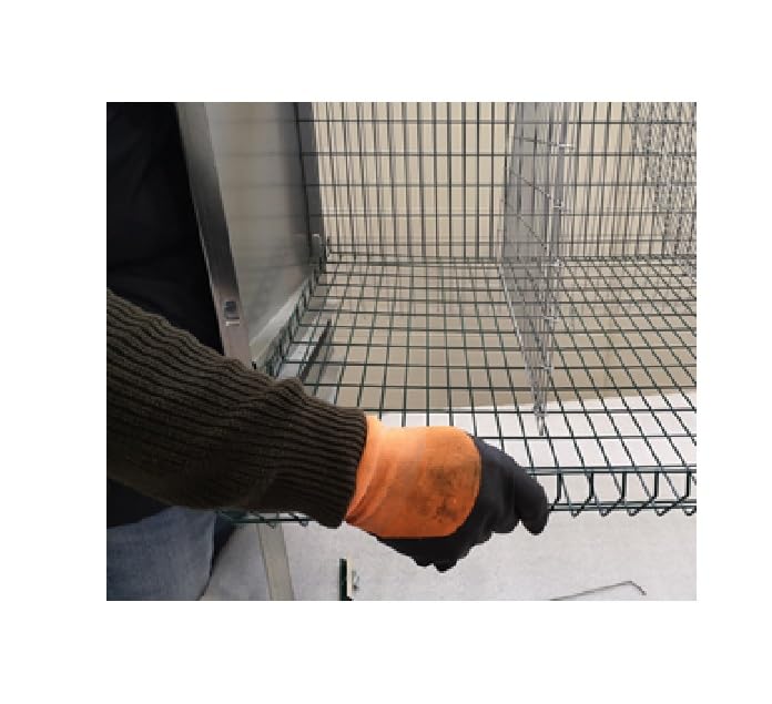 Gabbia per Galline Ovaiole, con 3 Celle, può contenere circa 9 Galline. Robusta e Resistente Graziealle Struttura Bullonata.- Le Misure Sono Della Gabbia Montata-